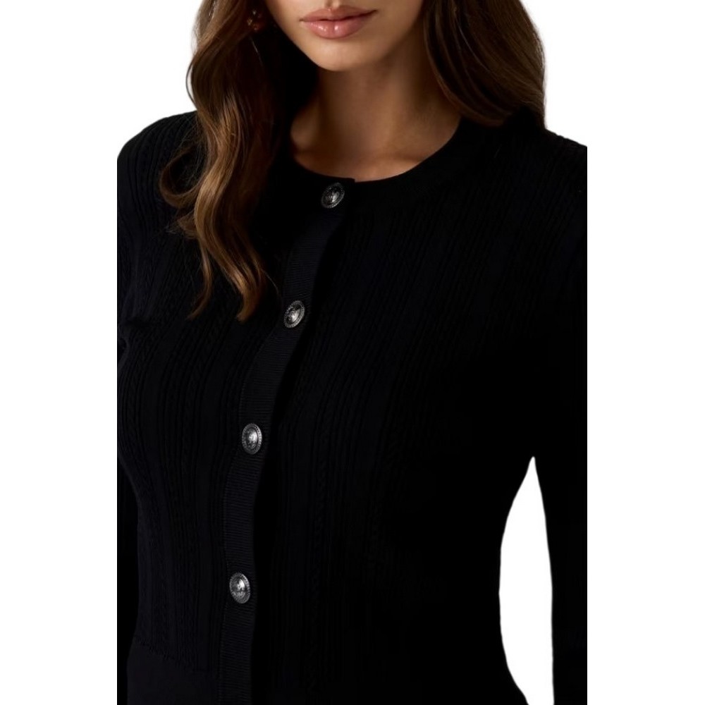 GUESS CN CARMEN CARDI SWTR ΖΑΚΕΤΑ ΓΥΝΑΙΚΕΙΑ BLACK