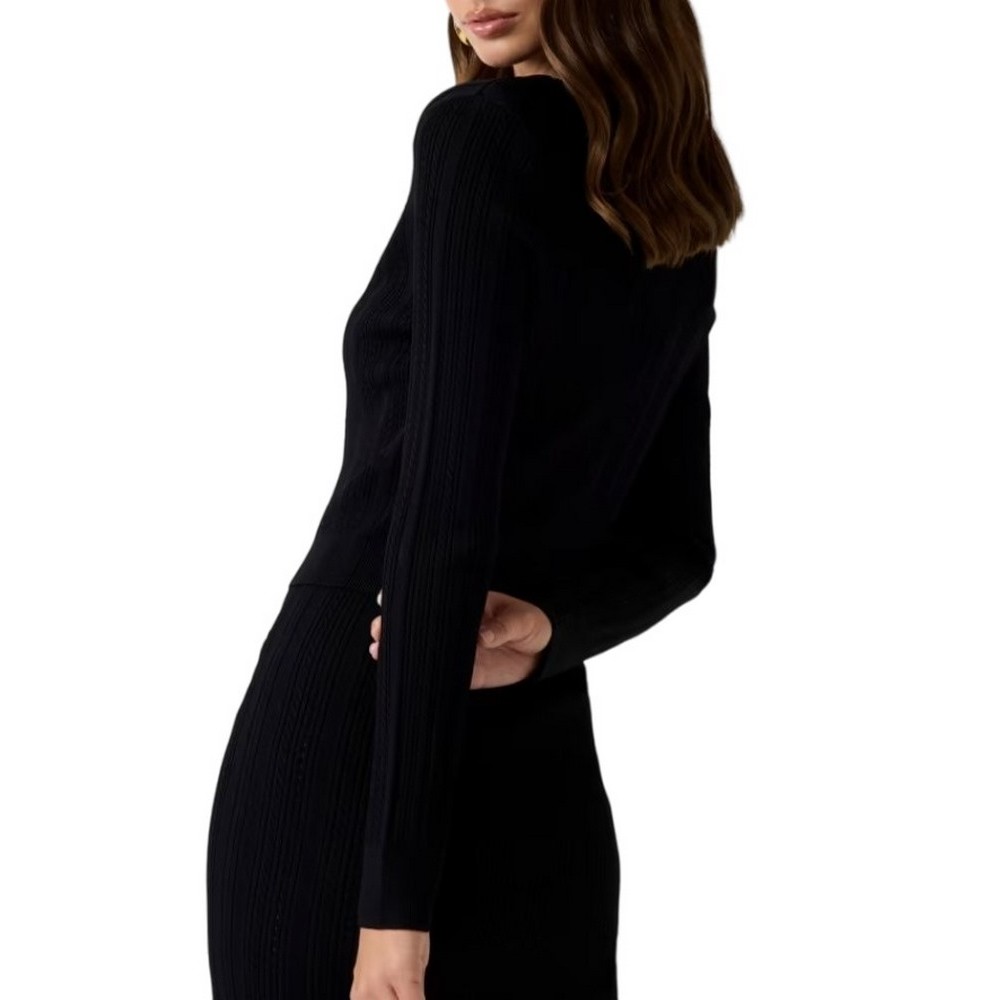 GUESS CN CARMEN CARDI SWTR ΖΑΚΕΤΑ ΓΥΝΑΙΚΕΙΑ BLACK