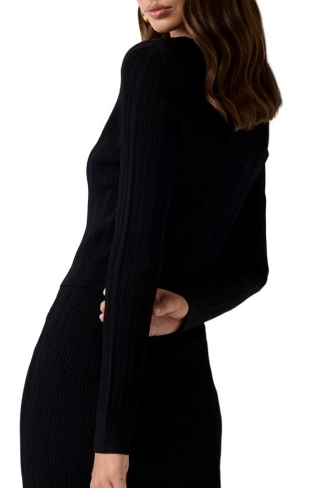 GUESS CN CARMEN CARDI SWTR ΖΑΚΕΤΑ ΓΥΝΑΙΚΕΙΑ BLACK