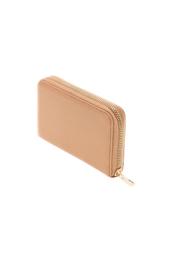 GUESS ISOLA SLG MEDIUM ZIP AROUND ΠΟΡΤΟΦΟΛΙ ΓΥΝΑΙΚΕΙΟ BEIGE