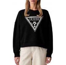 GUESS CN TRIANGLE GLITTER SWEATSHIRT ΜΠΛΟΥΖΑ ΦΟΥΤΕΡ ΓΥΝΑΙΚΕΙΑ BLACK