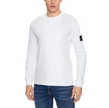 CALVIN KLEIN JEANS WAFFLE LS TEE ΜΠΛΟΥΖΑ ΑΝΔΡΙΚΗ BRIGHT WHITE