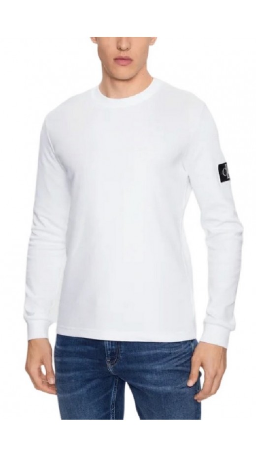 CALVIN KLEIN JEANS WAFFLE LS TEE ΜΠΛΟΥΖΑ ΑΝΔΡΙΚΗ BRIGHT WHITE