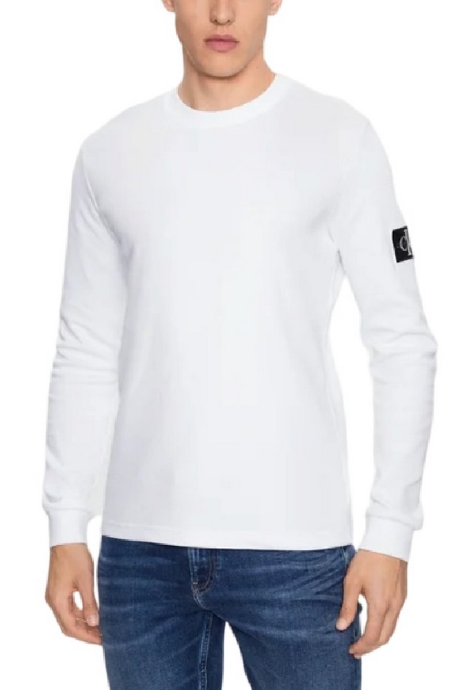 CALVIN KLEIN JEANS WAFFLE LS TEE ΜΠΛΟΥΖΑ ΑΝΔΡΙΚΗ BRIGHT WHITE