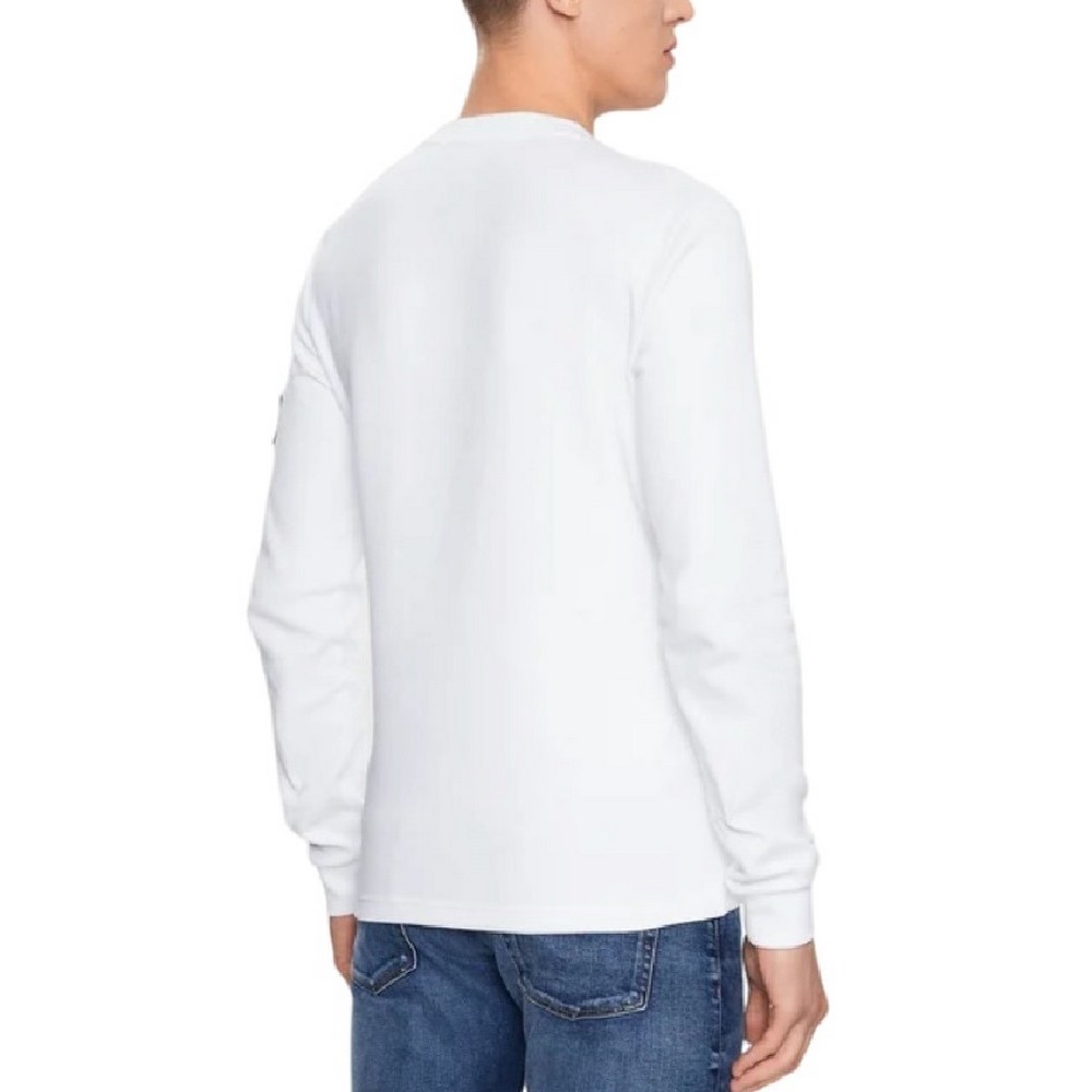 CALVIN KLEIN JEANS WAFFLE LS TEE ΜΠΛΟΥΖΑ ΑΝΔΡΙΚΗ BRIGHT WHITE