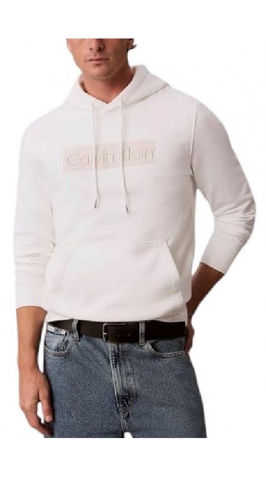 CALVIN KLEIN JEANS LS 350FLEECE SPW GRAPHIC ΦΟΥΤΕΡ ΜΠΛΟΥΖΑ ΑΝΔΡΙΚΗ WHITE