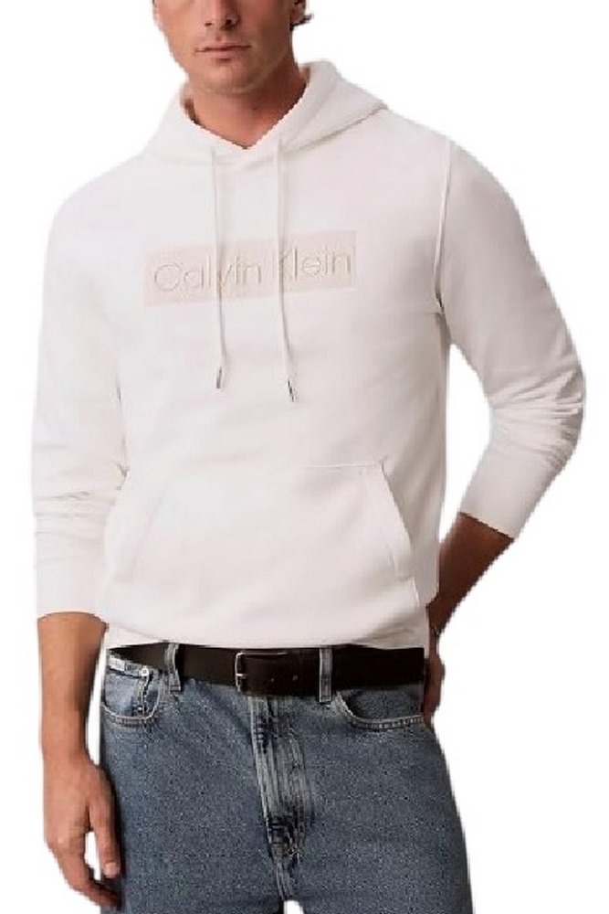 CALVIN KLEIN JEANS LS 350FLEECE SPW GRAPHIC ΦΟΥΤΕΡ ΜΠΛΟΥΖΑ ΑΝΔΡΙΚΗ WHITE