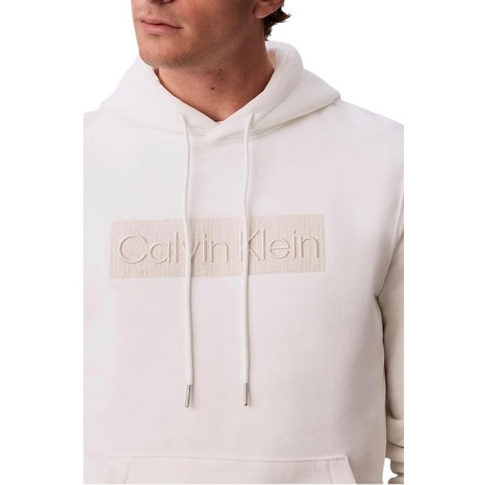 CALVIN KLEIN JEANS LS 350FLEECE SPW GRAPHIC ΦΟΥΤΕΡ ΜΠΛΟΥΖΑ ΑΝΔΡΙΚΗ WHITE