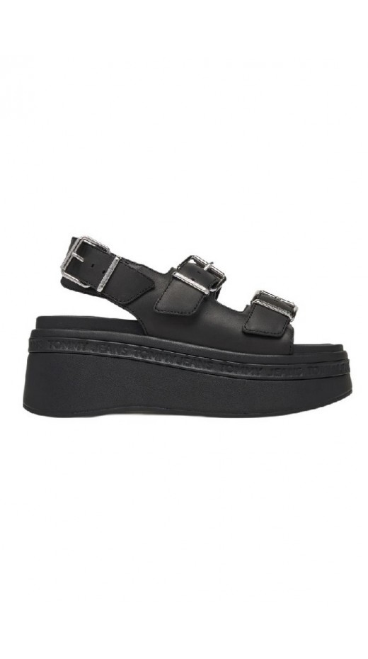 TOMMY JEANS WEDGE SANDAL ΠΕΔΙΛΟ ΓΥΝΑΙΚΕΙΟ BLACK