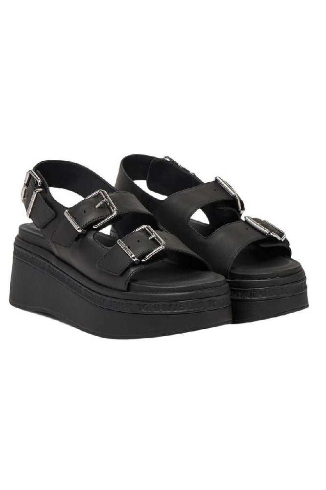TOMMY JEANS WEDGE SANDAL ΠΕΔΙΛΟ ΓΥΝΑΙΚΕΙΟ BLACK