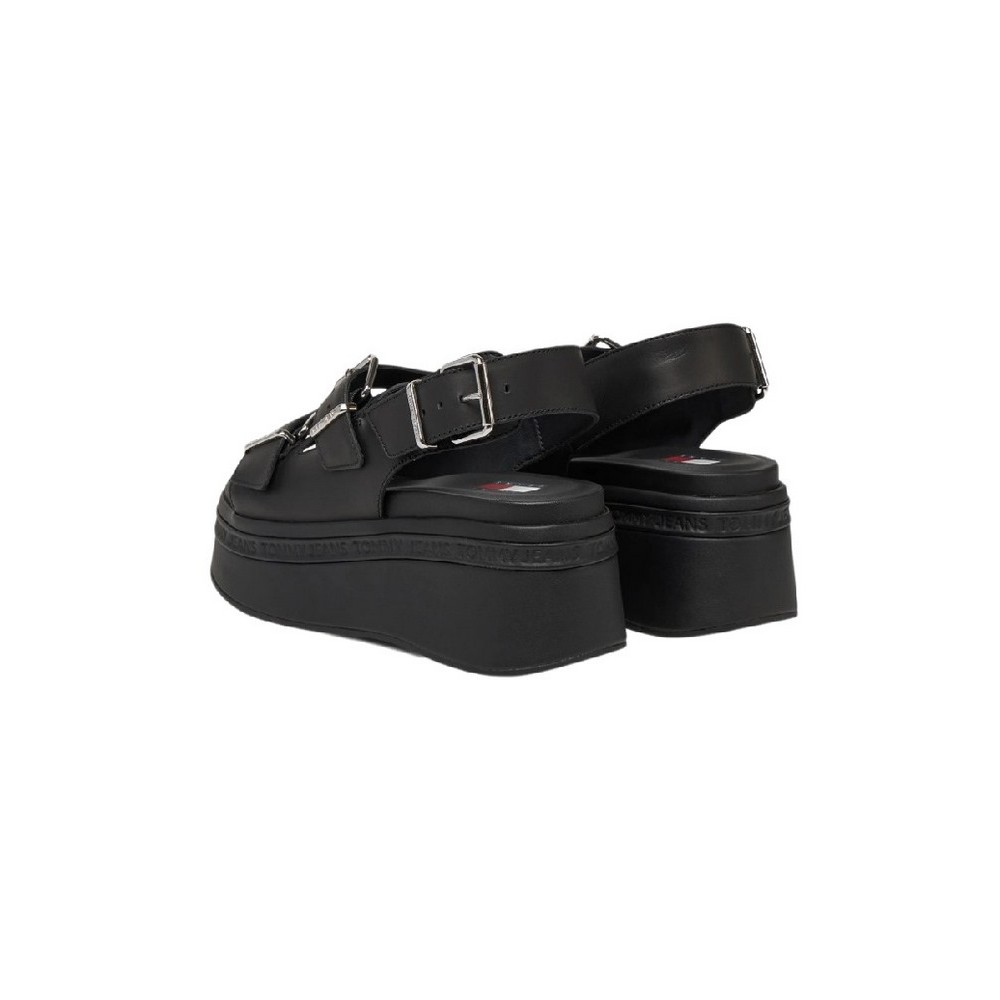 TOMMY JEANS WEDGE SANDAL ΠΕΔΙΛΟ ΓΥΝΑΙΚΕΙΟ BLACK