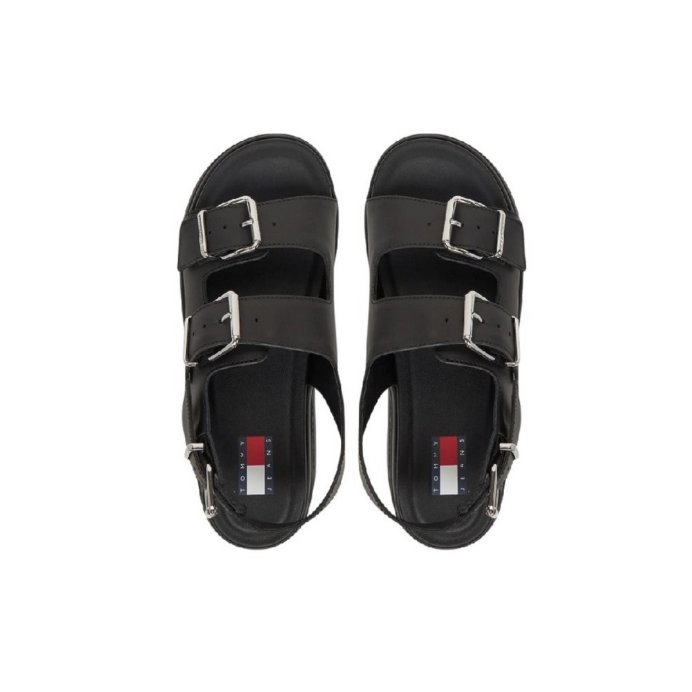 TOMMY JEANS WEDGE SANDAL ΠΕΔΙΛΟ ΓΥΝΑΙΚΕΙΟ BLACK