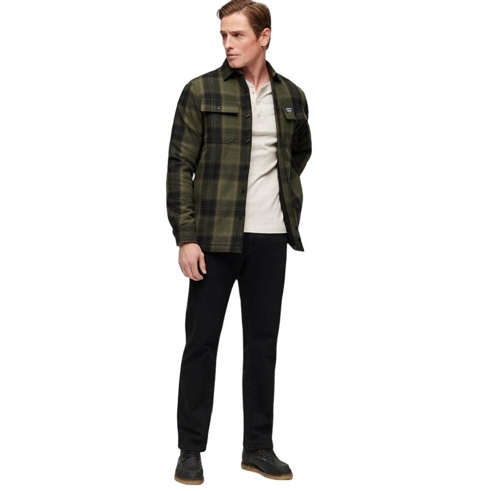 SUPERDRY D3 OVIN WOOL MILLER OVERSHIRT ΠΟΥΚΑΜΙΣΟ ΑΝΔΡΙΚΟ OLIVE