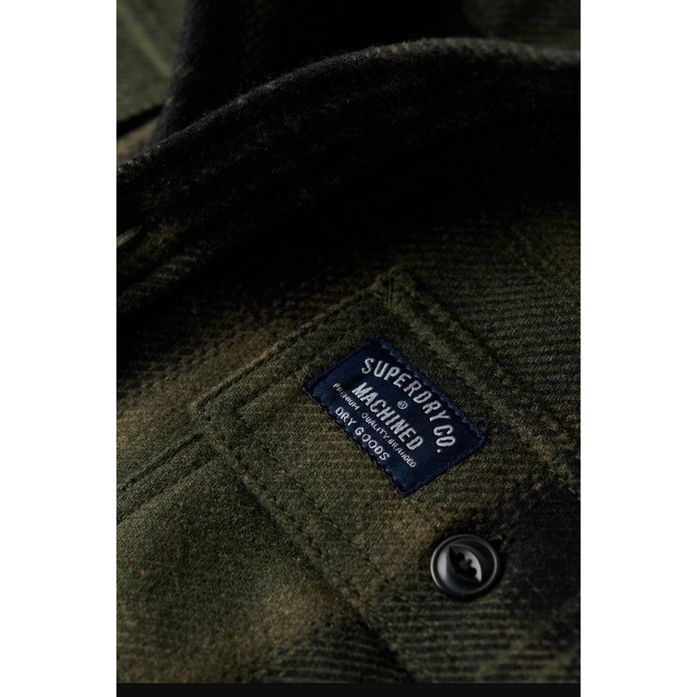 SUPERDRY D3 OVIN WOOL MILLER OVERSHIRT ΠΟΥΚΑΜΙΣΟ ΑΝΔΡΙΚΟ OLIVE