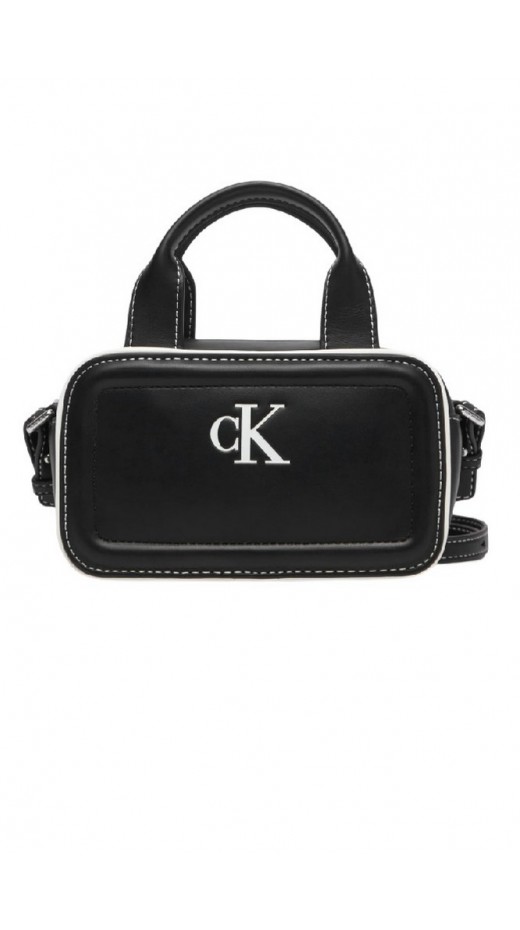 CALVIN KLEIN CONTRAST CK MINI BAULETTO BAG ΤΣΑΝΤΑ ΓΥΝΑΙΚΕΙΑ BLACK