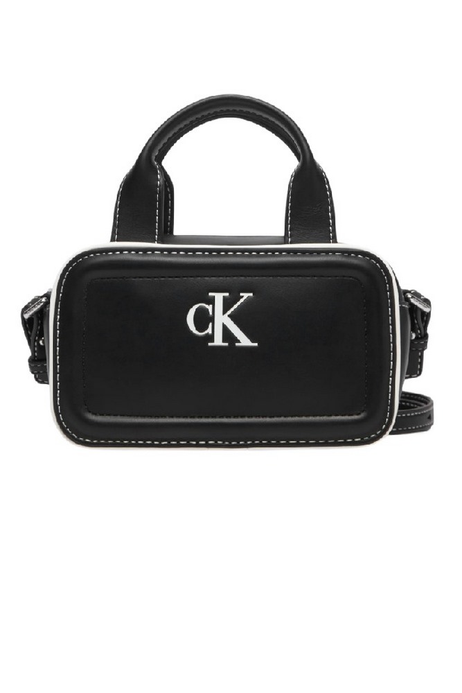 CALVIN KLEIN CONTRAST CK MINI BAULETTO BAG ΤΣΑΝΤΑ ΓΥΝΑΙΚΕΙΑ BLACK
