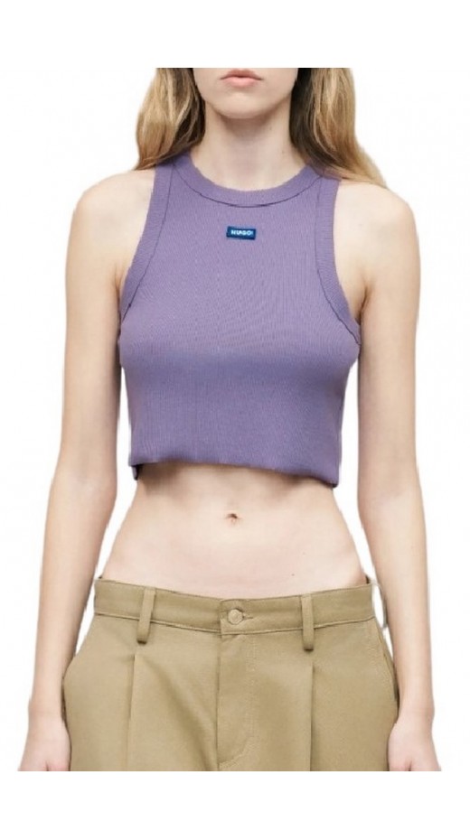 HUGO BOSS JERSEY TOP BABY TANK B ΤΟΠ ΜΠΛΟΥΖΑ ΓΥΝΑΙΚΕΙΑ PURPLE