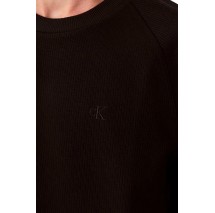 CALVIN KLEIN JEANS COZY FLATBACK RIB SS RELAXED TEE T-SHIRT ΜΠΛΟΥΖΑ ΑΝΔΡΙΚΗ BLACK