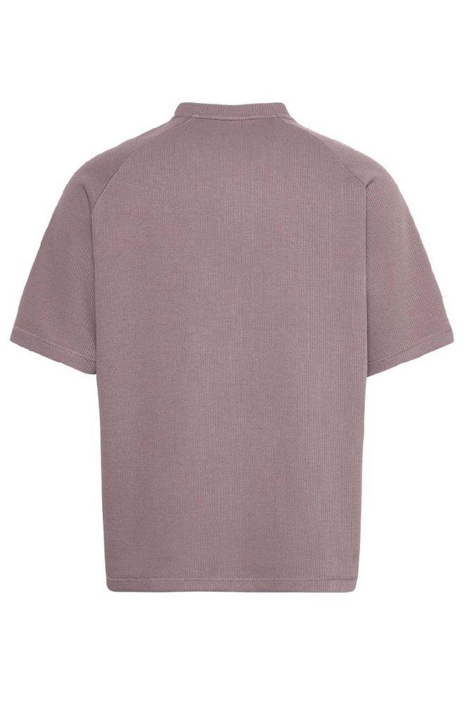 CALVIN KLEIN JEANS COZY FLATBACK RIB SS RELAXED TEE T-SHIRT ΜΠΛΟΥΖΑ ΑΝΔΡΙΚΗ TAUPE