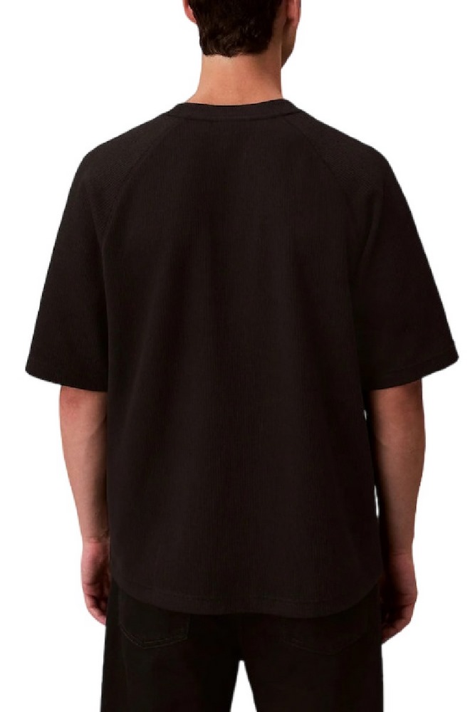 CALVIN KLEIN JEANS COZY FLATBACK RIB SS RELAXED TEE T-SHIRT ΜΠΛΟΥΖΑ ΑΝΔΡΙΚΗ BLACK