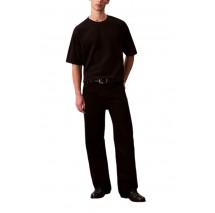 CALVIN KLEIN JEANS COZY FLATBACK RIB SS RELAXED TEE T-SHIRT ΜΠΛΟΥΖΑ ΑΝΔΡΙΚΗ BLACK