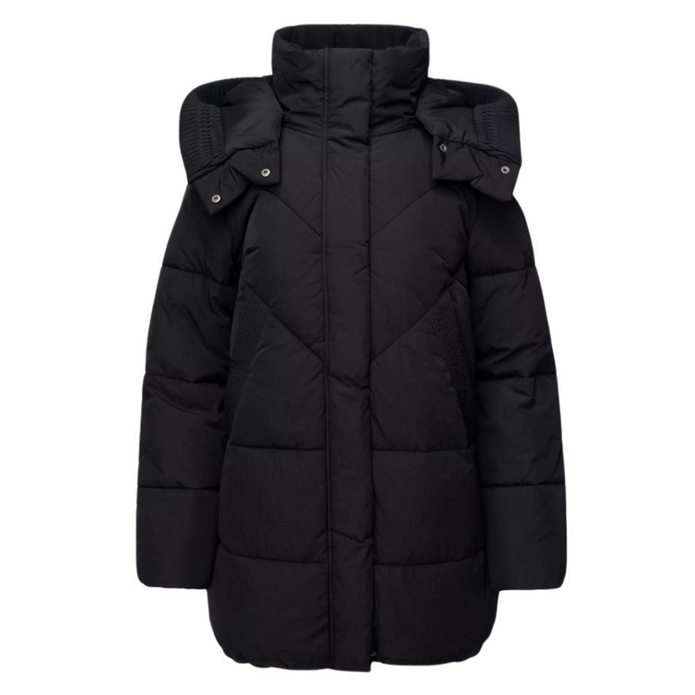 GUESS ELEONOR HOODIE PUFFER ΜΠΟΥΦΑΝ ΓΥΝΑΙΚΕΙΟ BLACK