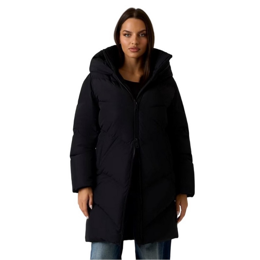 GUESS ELEONOR HOODIE PUFFER ΜΠΟΥΦΑΝ ΓΥΝΑΙΚΕΙΟ BLACK