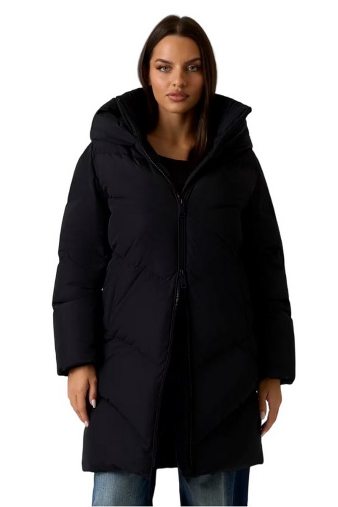 GUESS ELEONOR HOODIE PUFFER ΜΠΟΥΦΑΝ ΓΥΝΑΙΚΕΙΟ BLACK