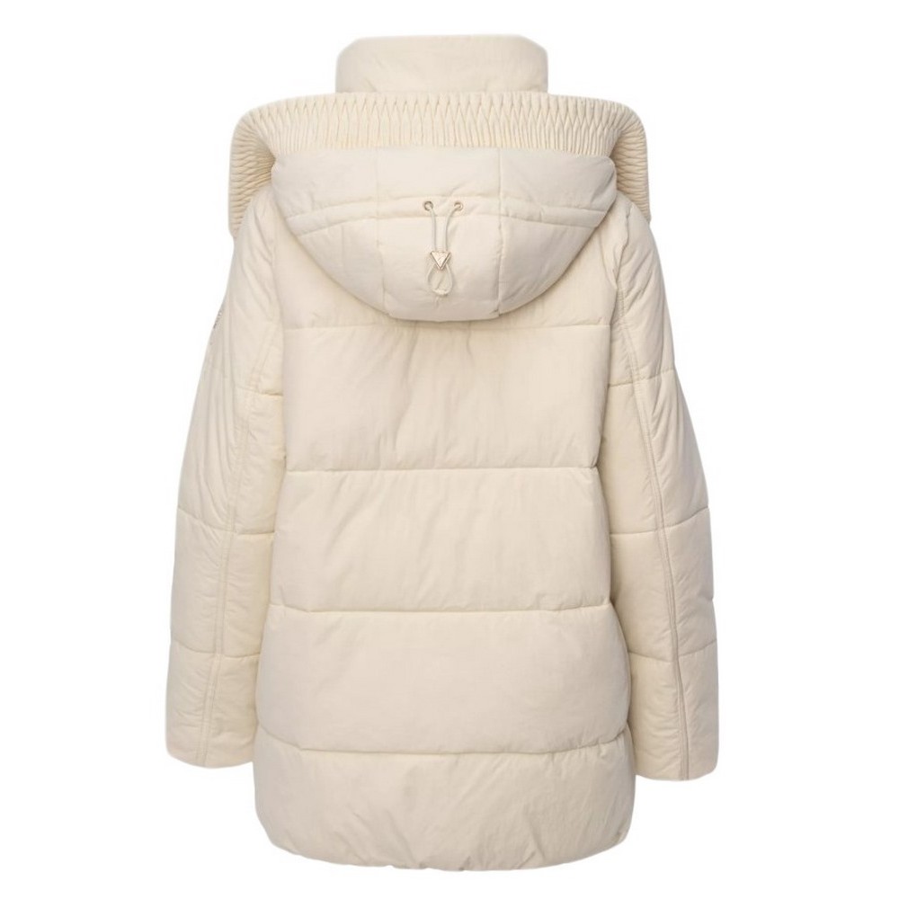 GUESS ELEONOR HOODIE PUFFER ΜΠΟΥΦΑΝ ΓΥΝΑΙΚΕΙΟ OFF WHITE