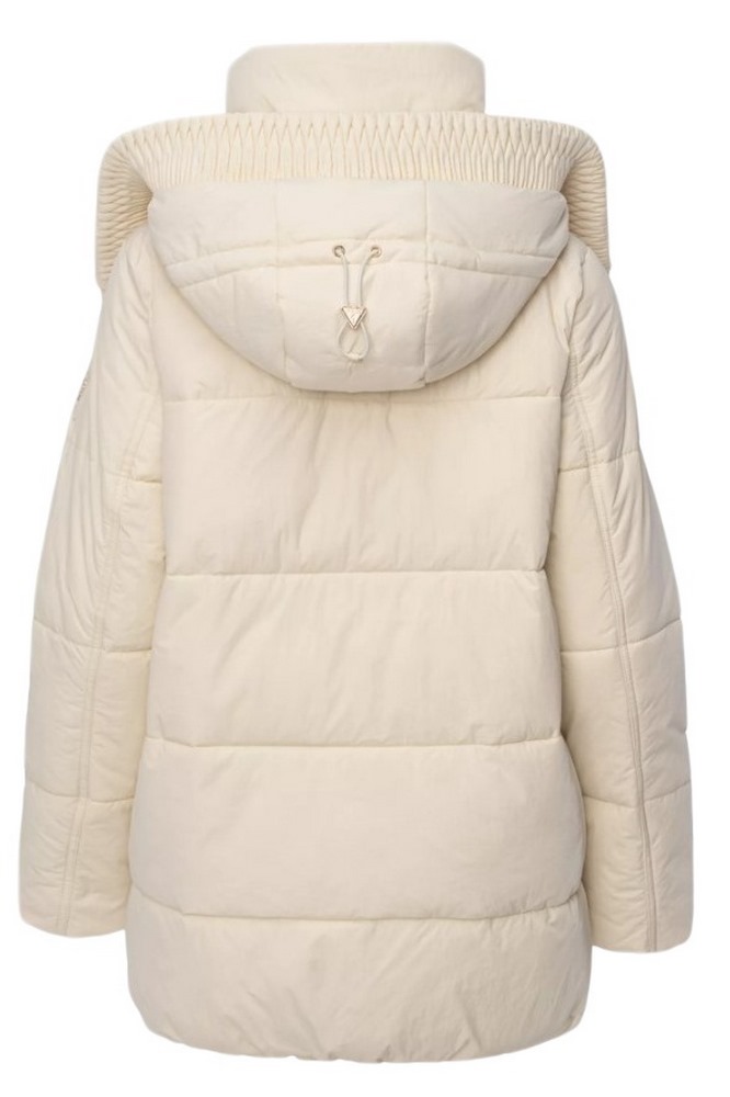 GUESS ELEONOR HOODIE PUFFER ΜΠΟΥΦΑΝ ΓΥΝΑΙΚΕΙΟ OFF WHITE