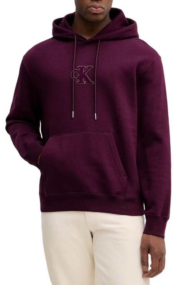 CALVIN KLEIN JEANS 350GSM FLEECE GIFT GIVING HOODIE ΜΠΛΟΥΖΑ ΦΟΥΤΕΡ ΑΝΔΡΙΚΗ BURGUNDY