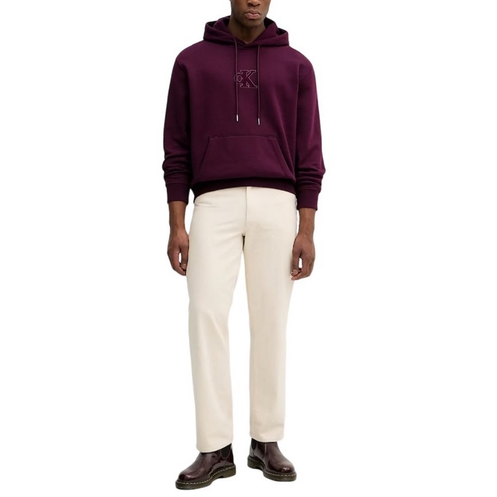 CALVIN KLEIN JEANS 350GSM FLEECE GIFT GIVING HOODIE ΜΠΛΟΥΖΑ ΦΟΥΤΕΡ ΑΝΔΡΙΚΗ BURGUNDY