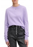 TOMMY JEANS ESSENTIAL CREW SWEATER EXT ΜΠΛΟΥΖΑ ΠΛΕΚΤΗ ΓΥΝΑΙΚΕΙΑ PURPLE