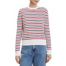 TOMMY JEANS ESSENTIAL CREW SWEATER EXT ΜΠΛΟΥΖΑ ΠΛΕΚΤΗ ΓΥΝΑΙΚΕΙΑ MULTI