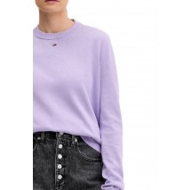 TOMMY JEANS ESSENTIAL CREW SWEATER EXT ΜΠΛΟΥΖΑ ΠΛΕΚΤΗ ΓΥΝΑΙΚΕΙΑ PURPLE