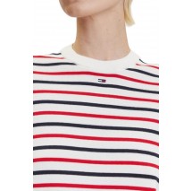 TOMMY JEANS ESSENTIAL CREW SWEATER EXT ΜΠΛΟΥΖΑ ΠΛΕΚΤΗ ΓΥΝΑΙΚΕΙΑ MULTI