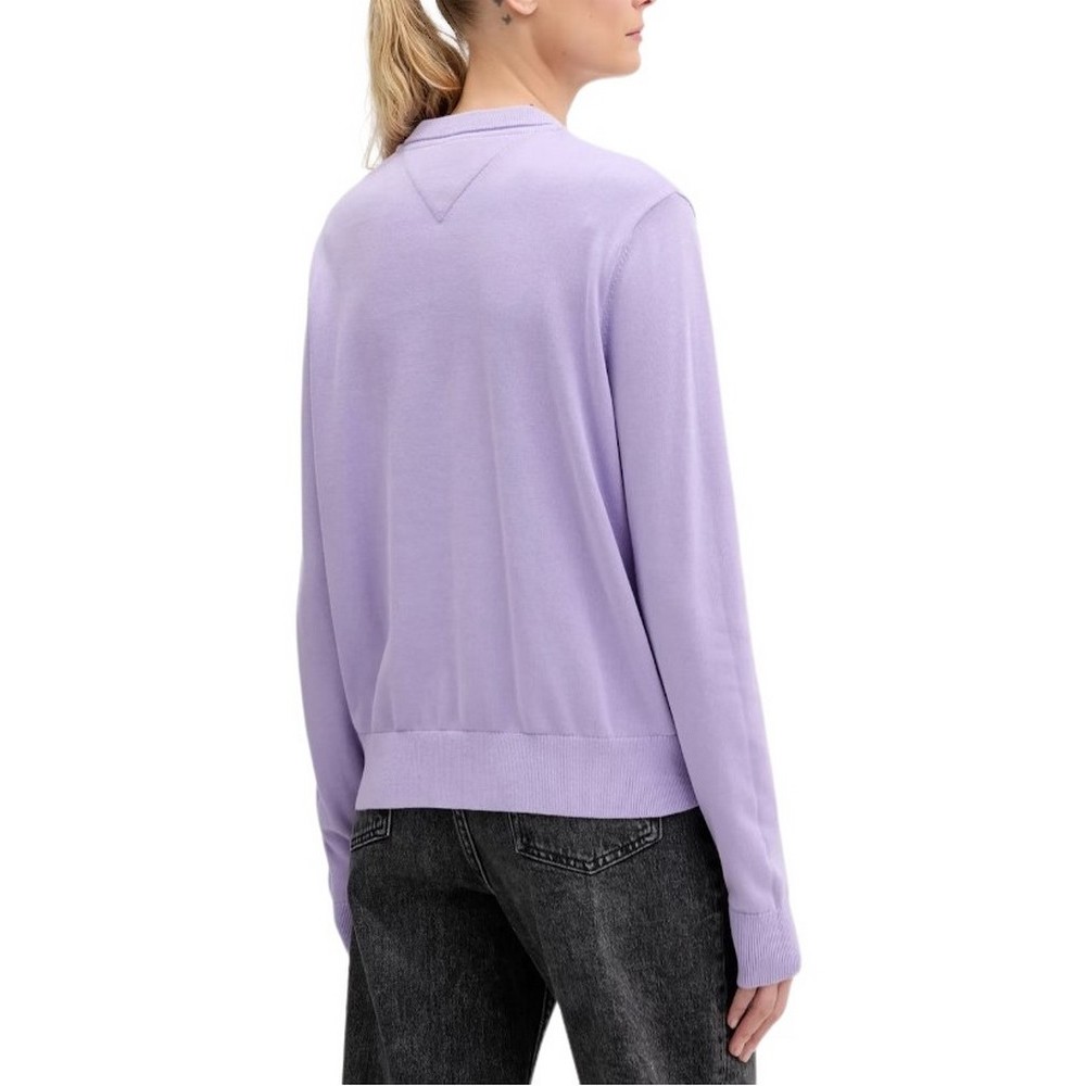 TOMMY JEANS ESSENTIAL CREW SWEATER EXT ΜΠΛΟΥΖΑ ΠΛΕΚΤΗ ΓΥΝΑΙΚΕΙΑ PURPLE