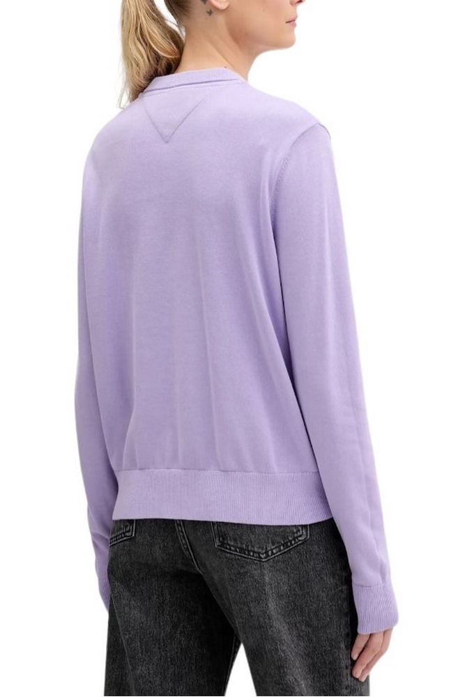 TOMMY JEANS ESSENTIAL CREW SWEATER EXT ΜΠΛΟΥΖΑ ΠΛΕΚΤΗ ΓΥΝΑΙΚΕΙΑ PURPLE