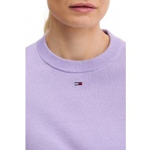 TOMMY JEANS ESSENTIAL CREW SWEATER EXT ΜΠΛΟΥΖΑ ΠΛΕΚΤΗ ΓΥΝΑΙΚΕΙΑ PURPLE