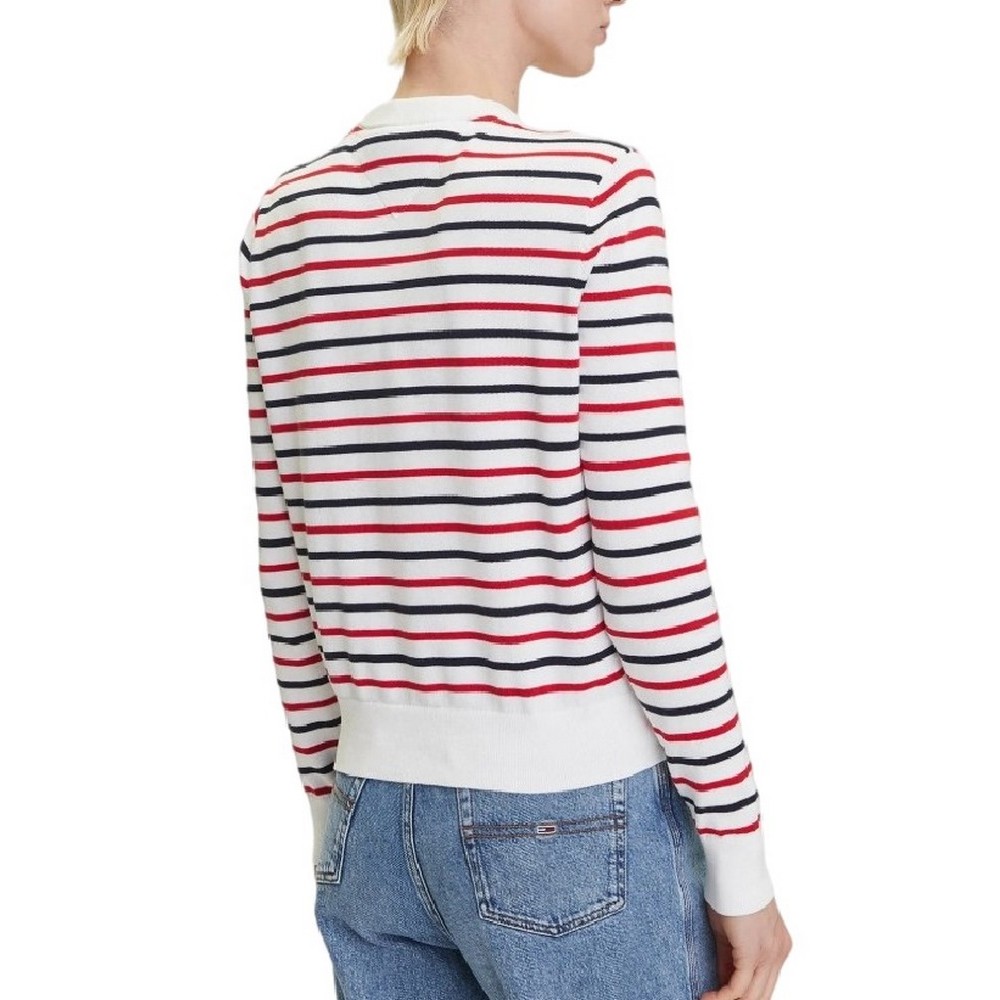 TOMMY JEANS ESSENTIAL CREW SWEATER EXT ΜΠΛΟΥΖΑ ΠΛΕΚΤΗ ΓΥΝΑΙΚΕΙΑ MULTI