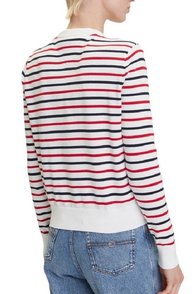 TOMMY JEANS ESSENTIAL CREW SWEATER EXT ΜΠΛΟΥΖΑ ΠΛΕΚΤΗ ΓΥΝΑΙΚΕΙΑ MULTI