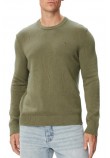 TOMMY JEANS SLIM ESS SWEATER EXT ΜΠΛΟΥΖΑ ΠΛΕΚΤΗ ΑΝΔΡΙΚΗ MILITARY GREEN