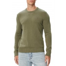 TOMMY JEANS SLIM ESS SWEATER EXT ΜΠΛΟΥΖΑ ΠΛΕΚΤΗ ΑΝΔΡΙΚΗ MILITARY GREEN