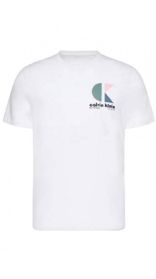 CALVIN KLEIN JEANS LOGO GRAPHIC TEE T-SHIRT ΜΠΛΟΥΖΑ ΑΝΔΡΙΚΗ BRIGHT WHITE