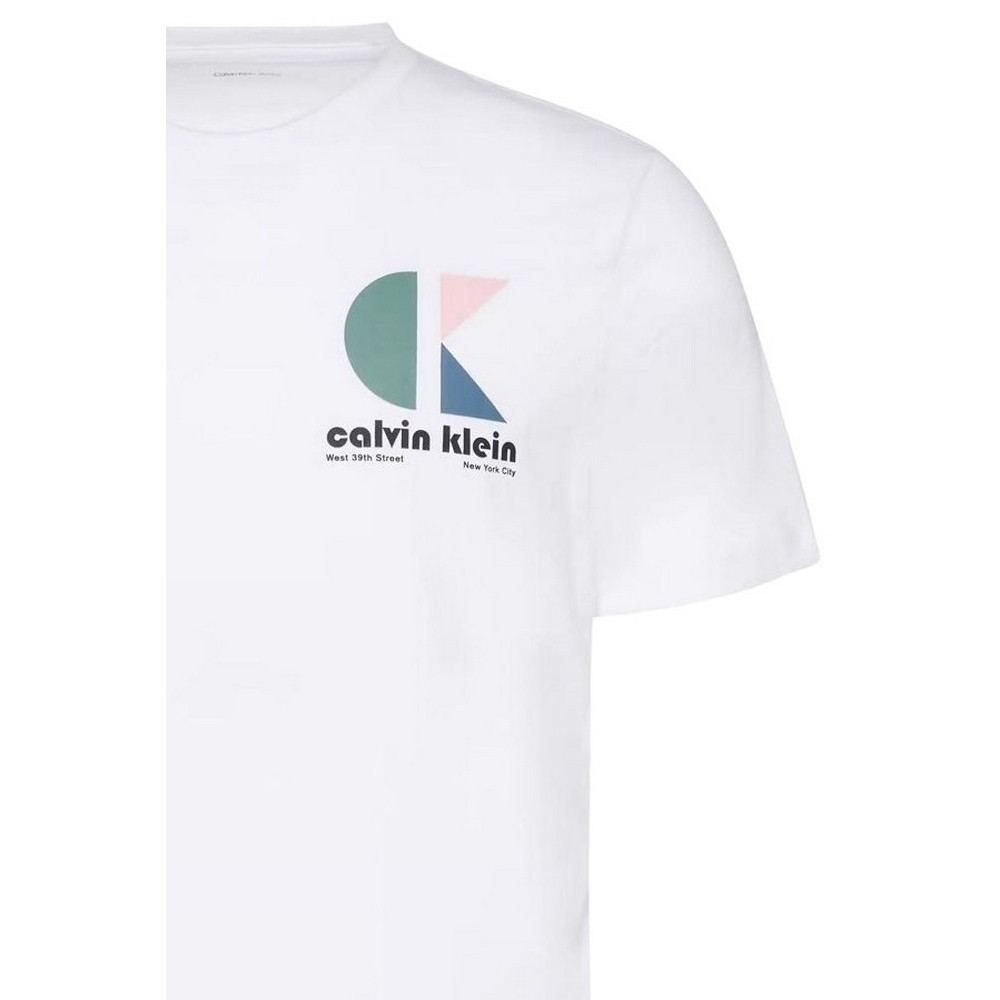 CALVIN KLEIN JEANS LOGO GRAPHIC TEE T-SHIRT ΜΠΛΟΥΖΑ ΑΝΔΡΙΚΗ BRIGHT WHITE