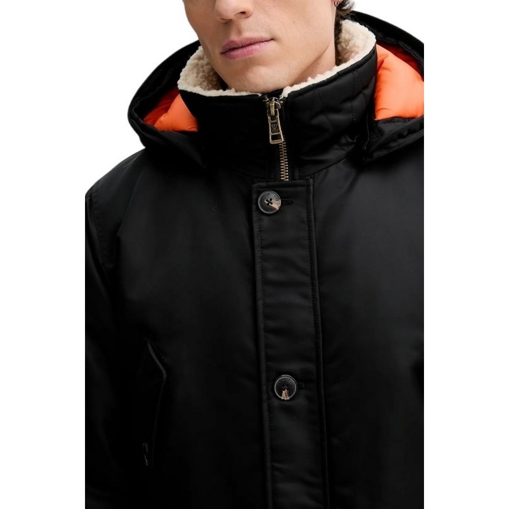 GUESS JEANS NYLON PARKA ΜΠΟΥΦΑΝ ΑΝΔΡΙΚΟ BLACK