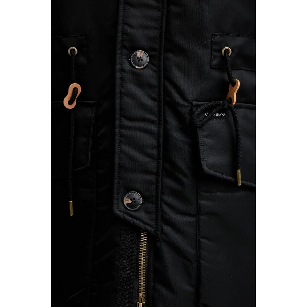 GUESS JEANS NYLON PARKA ΜΠΟΥΦΑΝ ΑΝΔΡΙΚΟ BLACK