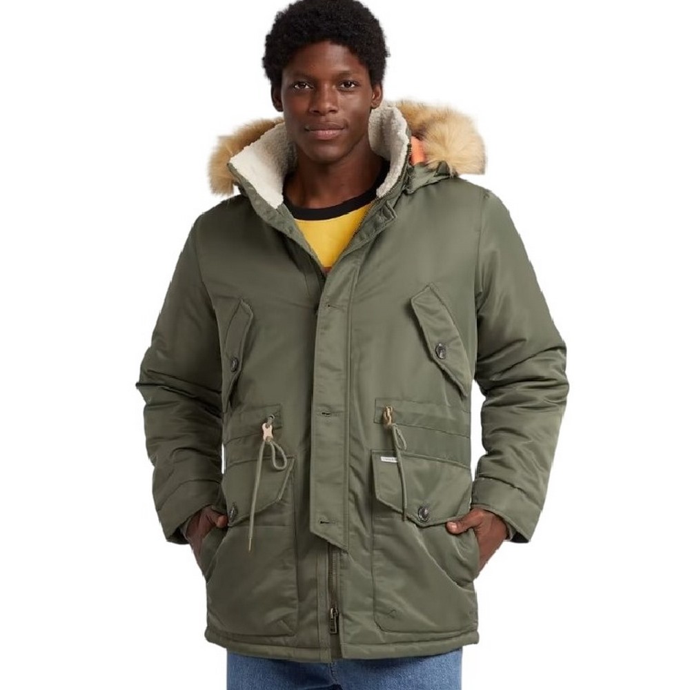 GUESS JEANS NYLON PARKA ΜΠΟΥΦΑΝ ΑΝΔΡΙΚΟ KHAKI