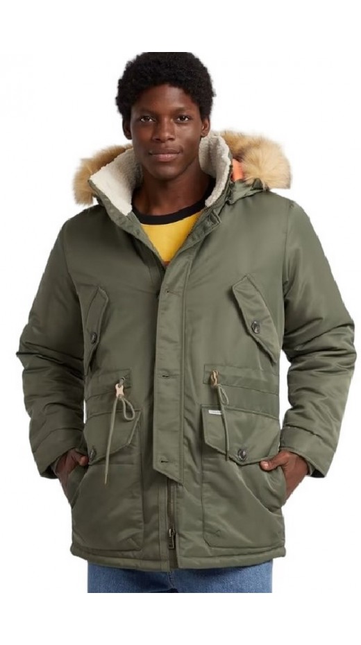 GUESS JEANS NYLON PARKA ΜΠΟΥΦΑΝ ΑΝΔΡΙΚΟ KHAKI