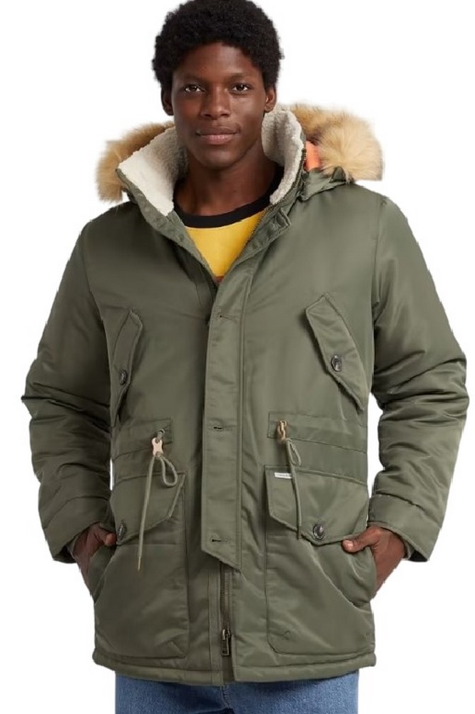 GUESS JEANS NYLON PARKA ΜΠΟΥΦΑΝ ΑΝΔΡΙΚΟ KHAKI